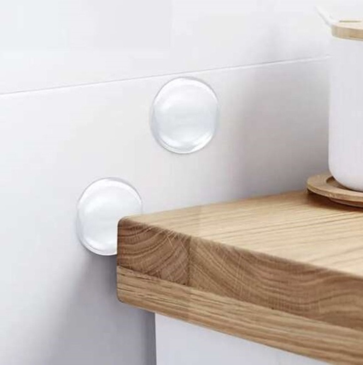 Door Stoppers | Self-Adhesive Door Protectors | Door Protection | Silicone | Transparent | Washable | 2 Pieces