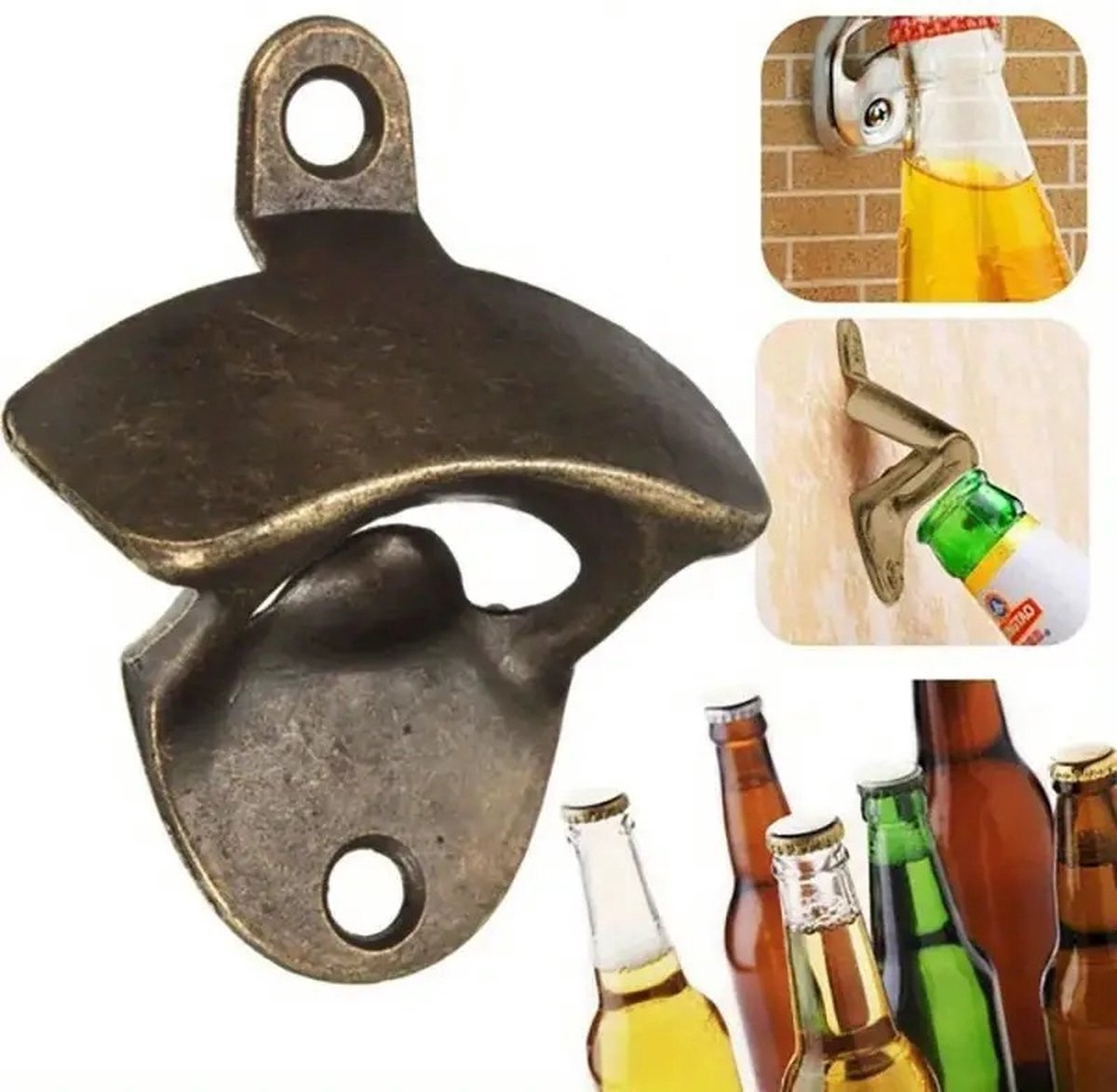 Wall Bottle Opener | Wall Bottle Opener | Wall Bottle Opener | Includes 2 Screws | Bronze