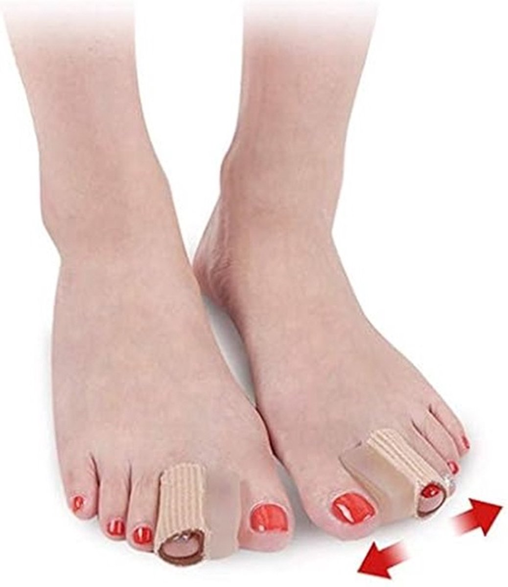 Hallux Valgus Gel Toe Corrector | Toe Spreader | Toe Straightener | Toe Straightener | Beige | 1 Pair