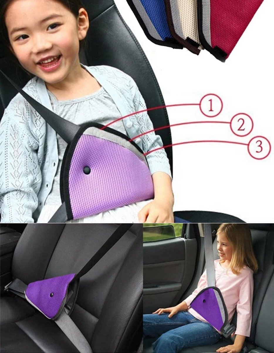 Car Seatbelt Cover | Child Seatbelt Protector | Child Seatbelt Cushion | Seatbelt Tensioner | Child Safety | Red