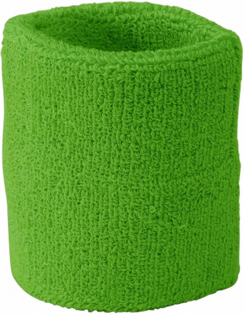 Lime green wrist sweatband