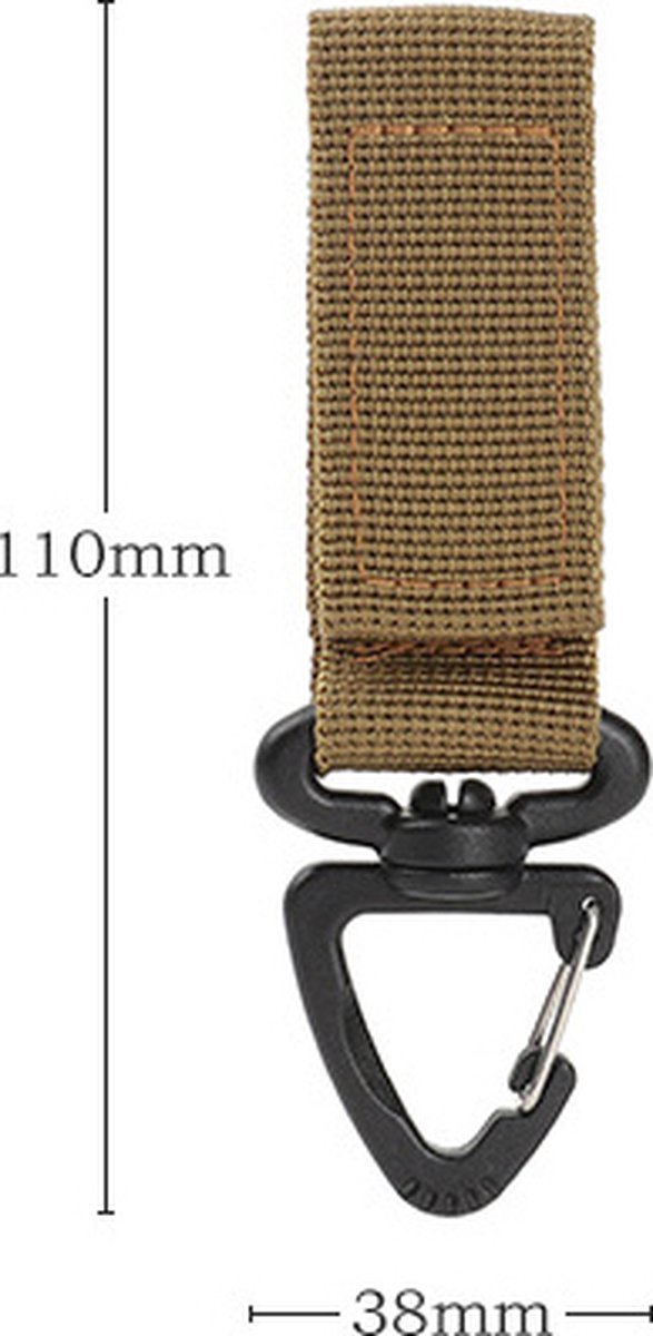 Bottle Hanger | Swivel Buckle | Nylon Outdoor Buckle | Camping Accessory | Carabiner Keychain | Green