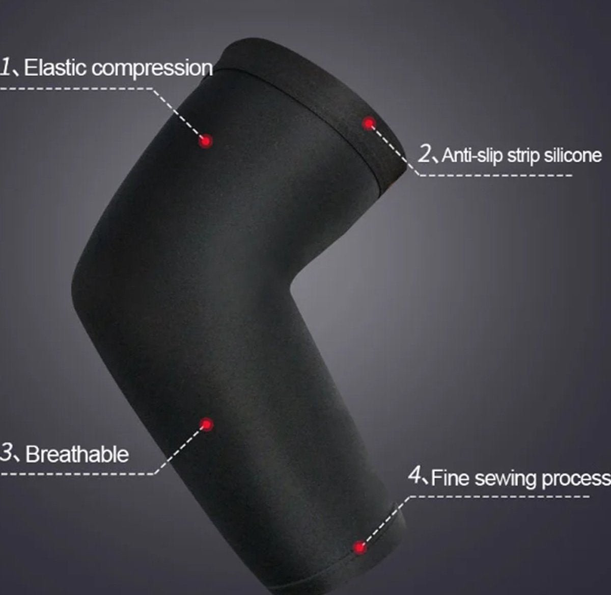 Light Compression Arm Sleeve | Arm Support | Arm Protector | Armbands | Arm Support | 1 Piece | Size LI Purple