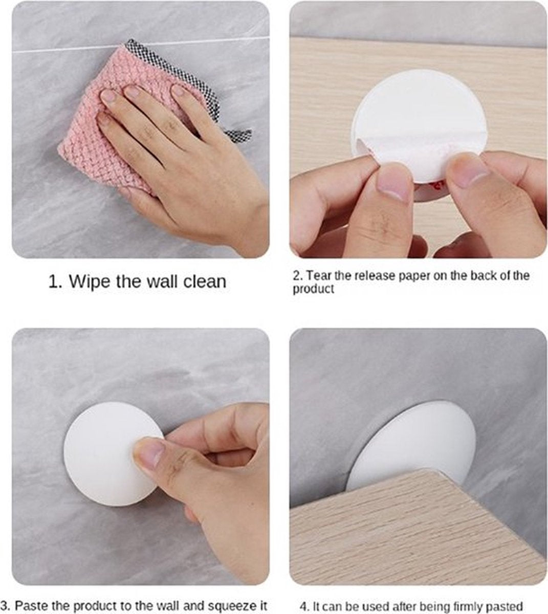 Door Stoppers | Self-Adhesive Door Protectors | Door Protection | Silicone | Transparent | Washable | White | 2 Pieces