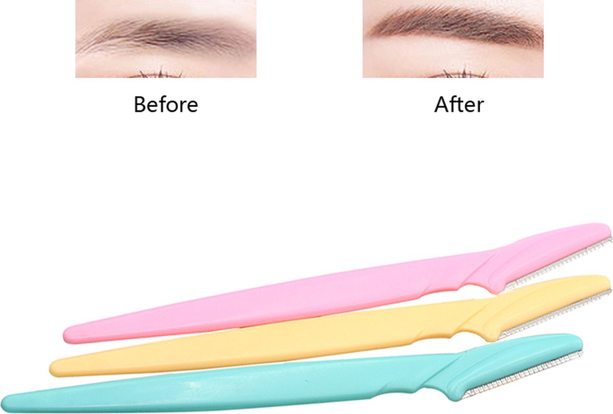 Eyebrow Scissors | Eyebrow Razor | Face Blade | Upper Lip Hair Removal | Hair Removal Blade | 6 Pieces