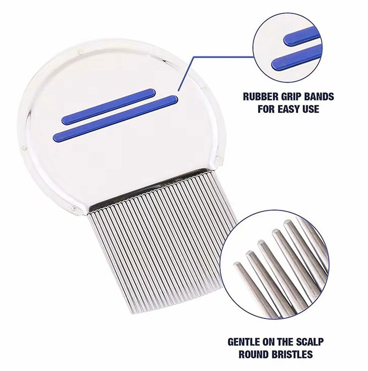 Lice Comb for Child & Pet | Lice Brush | Flea Comb | Nits Comb | Dust Comb | Lice Remover | Stainless Steel | Green