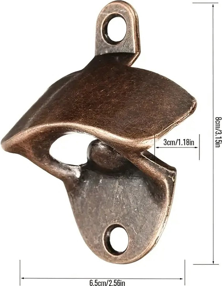Wall Bottle Opener | Wall Bottle Opener | Wall Bottle Opener | Includes 2 Screws | Silver