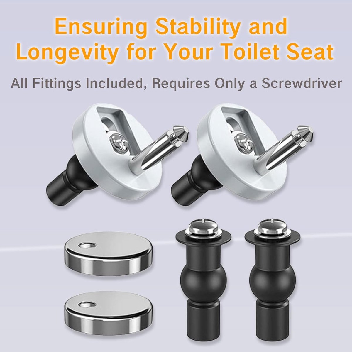 Toilet Seat Hinge Parts – Top-mounted, quick installation