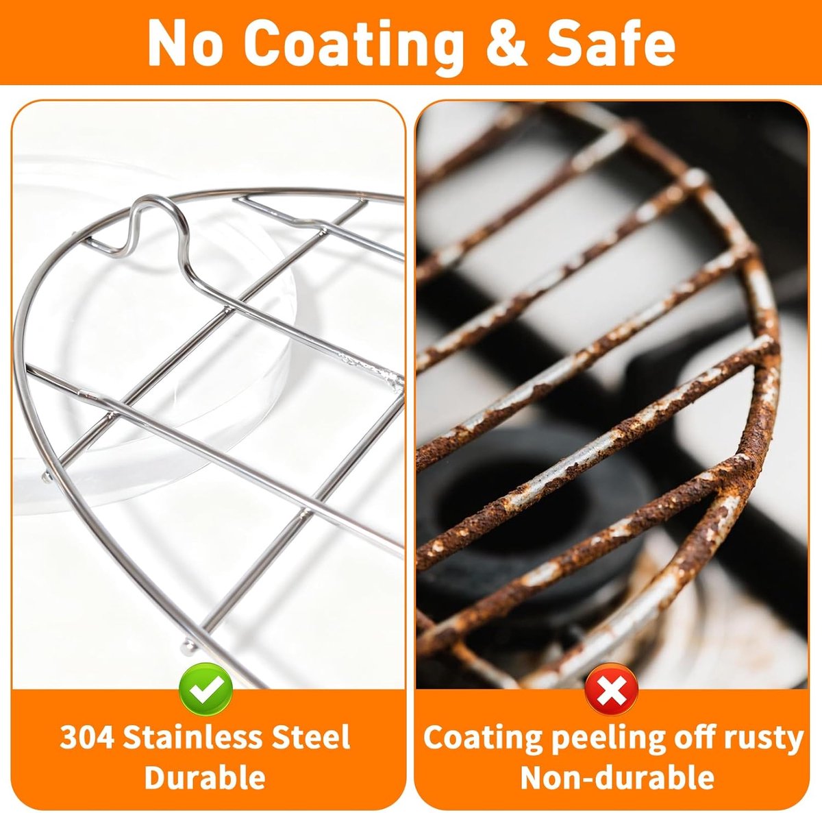 Oval 25 cm Cookie Cooler Rack - 304 Stainless Steel Cooler Racks Cookware 2 cm High Thick Version 1 piece
