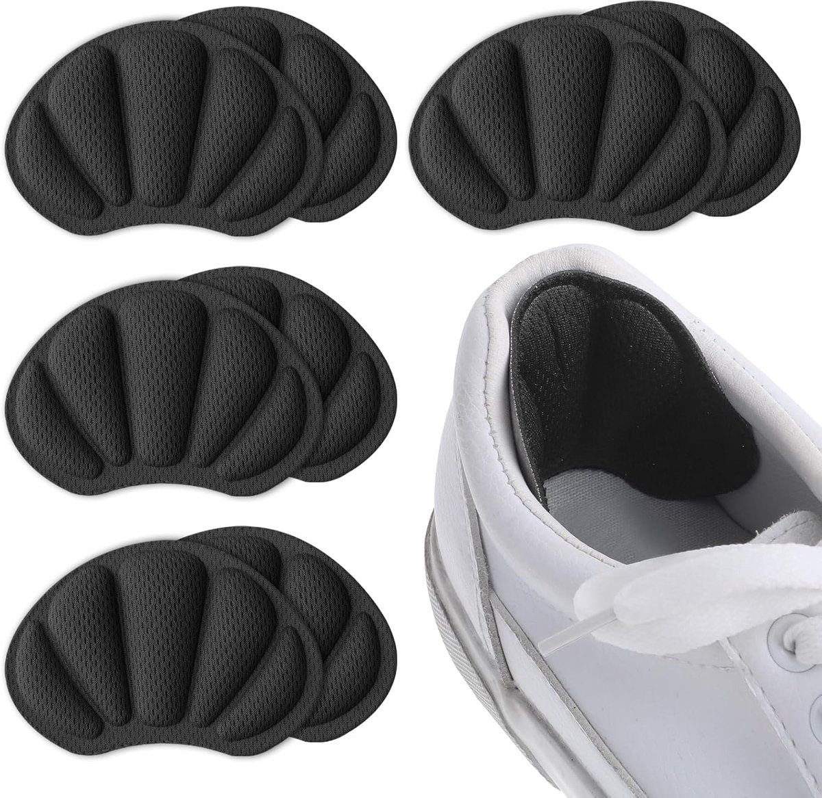 4-Pair Heel Sole - Anti-Slip Heel Sole for High Heels & Dress Shoes - Anti-Slip Heel - Self-Adhesive Heel Sole - Suitable for Loose-fitting Shoes, Anti-Slip Heel Sole - Unisex Anti-Wear Heel Protectors