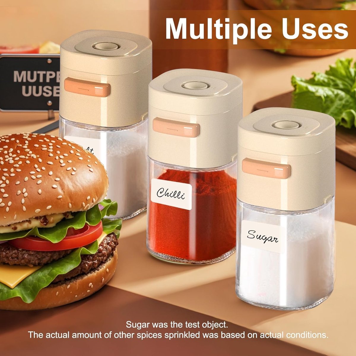 6.4 oz shaker with lid - suitable for kitchen spice tools