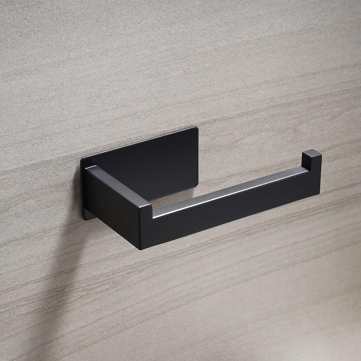 Toilet paper holder without Bohren - Selbstklebender Toilet paper roll holder, Toilet paper holder from Edelstahl - Toilet paper holder for kitchen and bath - Black