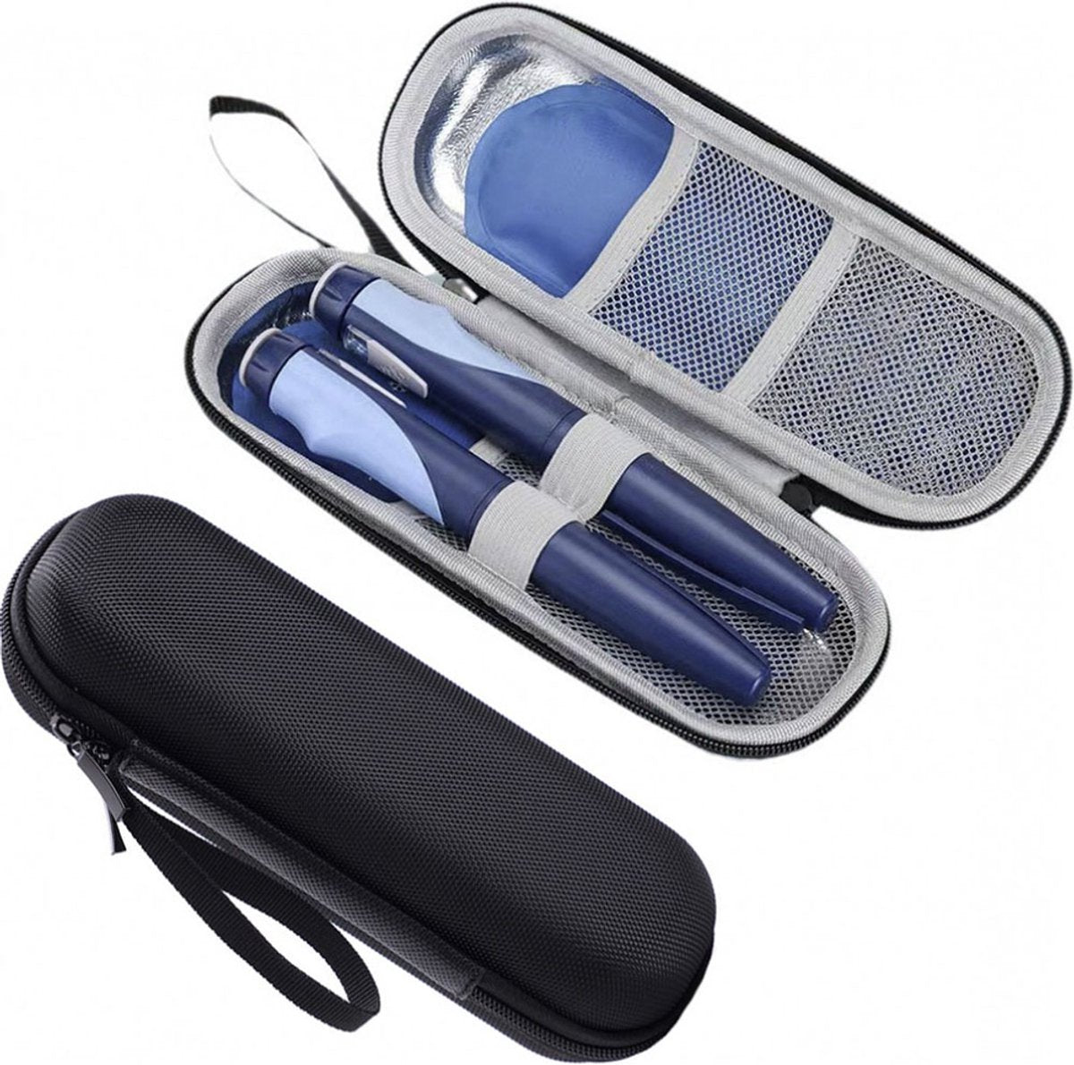 2 Pieces - Diabetes cooler bag - cooler bag - diabetes case - Diabetes bag - diabetes case - insulin syringes - travel case - No gel pack included