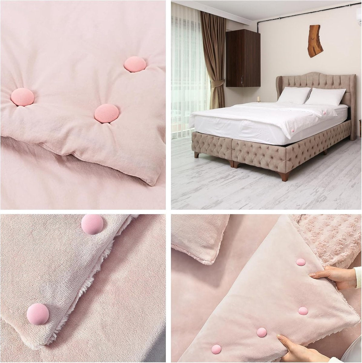 Duvet Clips 16 Pieces - Duvet Clamps - Mesh - Duvet Pegs - Duvet Cover Clips - Sturdy Duvet Clips - Duvet Pegs - Sheets - Duvet Clamps - Clamps - Duvet Clips - Blankets - Pegs - Duvet - Organize - 4 Colors