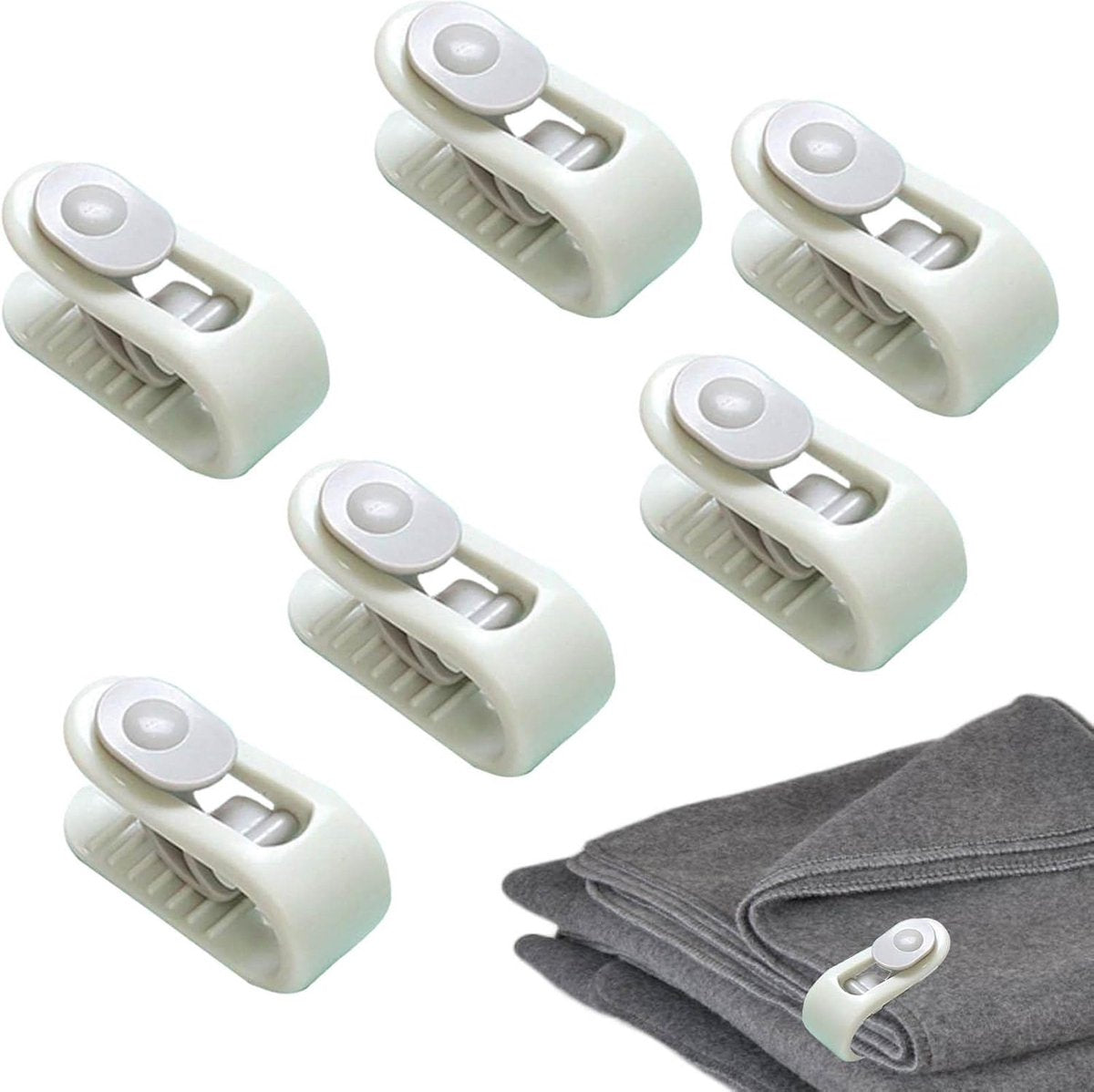 10 Pieces - Duvet Clamps - Duvet Clips - Sturdy Duvet Clips - Duvet Pegs - Clamps - Clips - Blankets - Sheets - Prevents Your Duvet from Shifting - Bed Sheet Tensioners - Bed Sheet Clips
