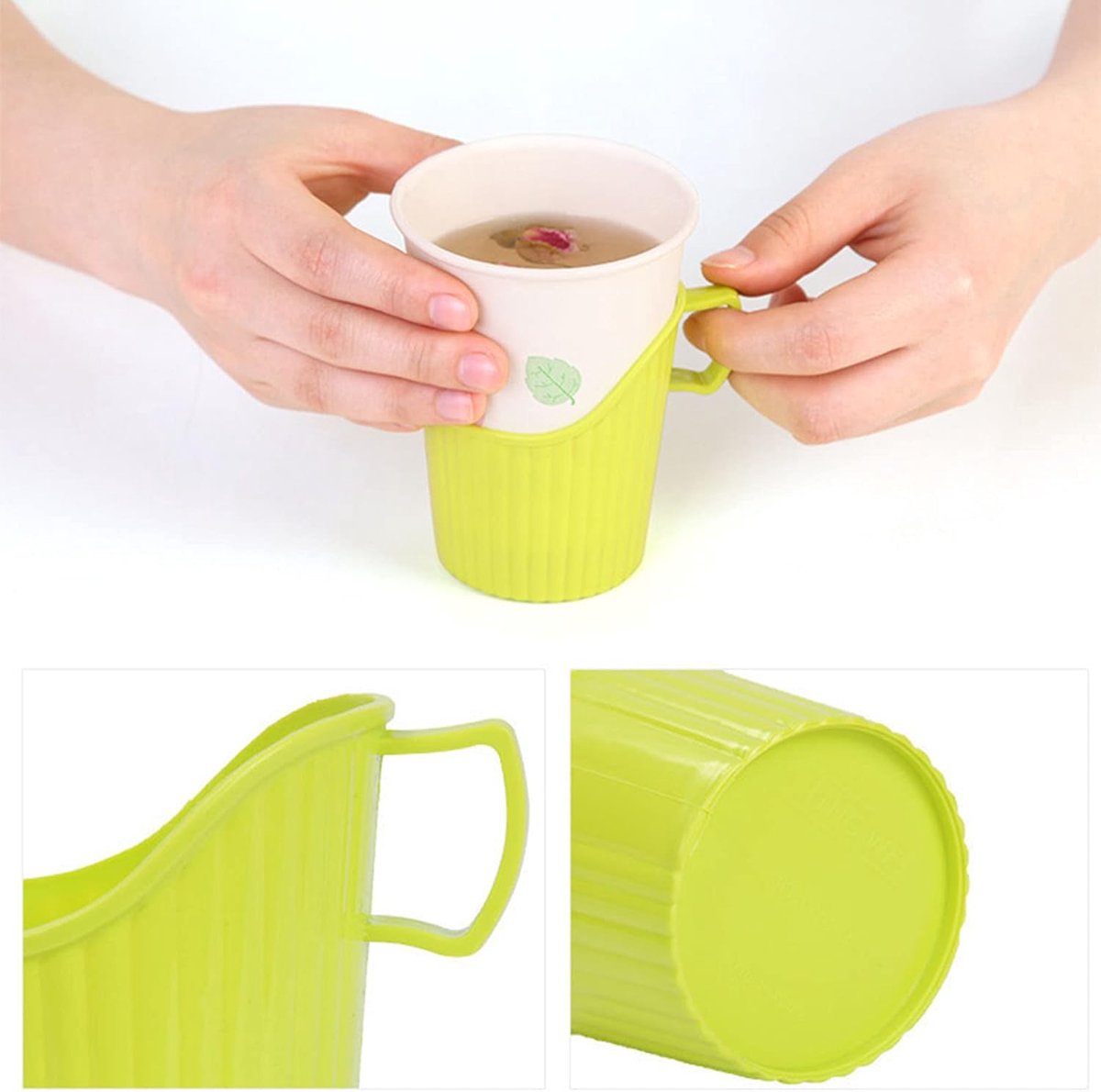 Cup Holders - 20 Pieces - Cup Holder - Burn Resistant - Heat Resistant Cup Cover Holder - Plastic - Stackable - Festival - Camping - Suitable for Disposable Cups - Multifunctional - Plastic - For Office/Home/Gym/Bathroom Use