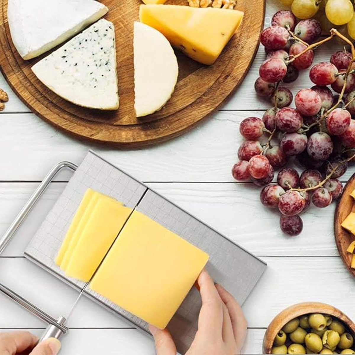 Cheese slicer young cheese - OUCONGK Cheese slicer stainless steel wire butter bread sandwich Cheese slicer young cheese