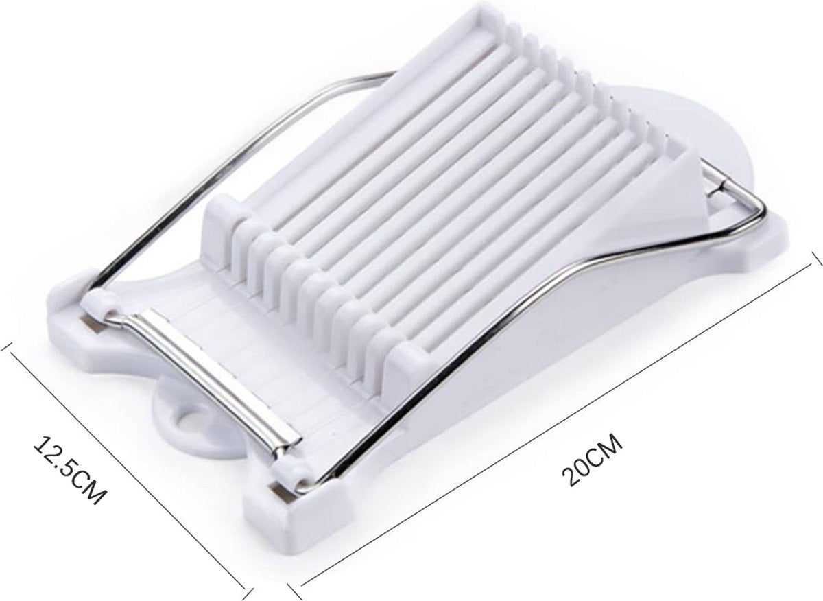 Cheese Slicer - Multipurpose Slicer Dicer - Vegetable Cutter - Multifunctional Chaf - Stainless Steel - Kitchen Utensils - Kitchen Accessories - Cheese Slicer for Young Cheese - For Cheese/Ham/Root Vegetables/Hot Dogs - White