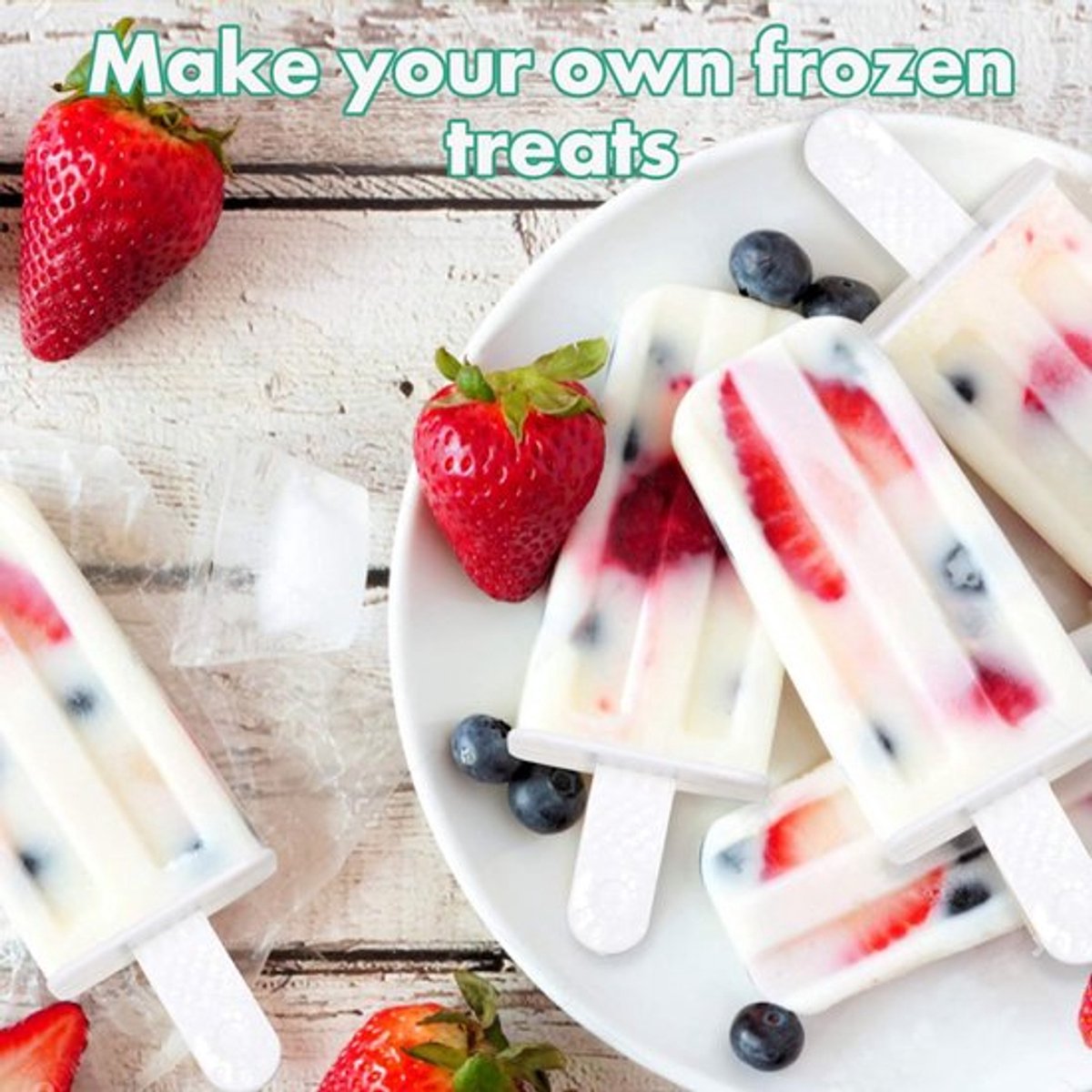 Ice Pop Molds - Ice Lolly Mold - BPA-Free - Silicone Ice Lolly Molds - 12 Ice Lolly Molds - Silicone Ice Lolly Molds - Homemade Ice Pop Mold - Ice Lolly - Reusable - Dishwasher Safe - -40 To 240 °C