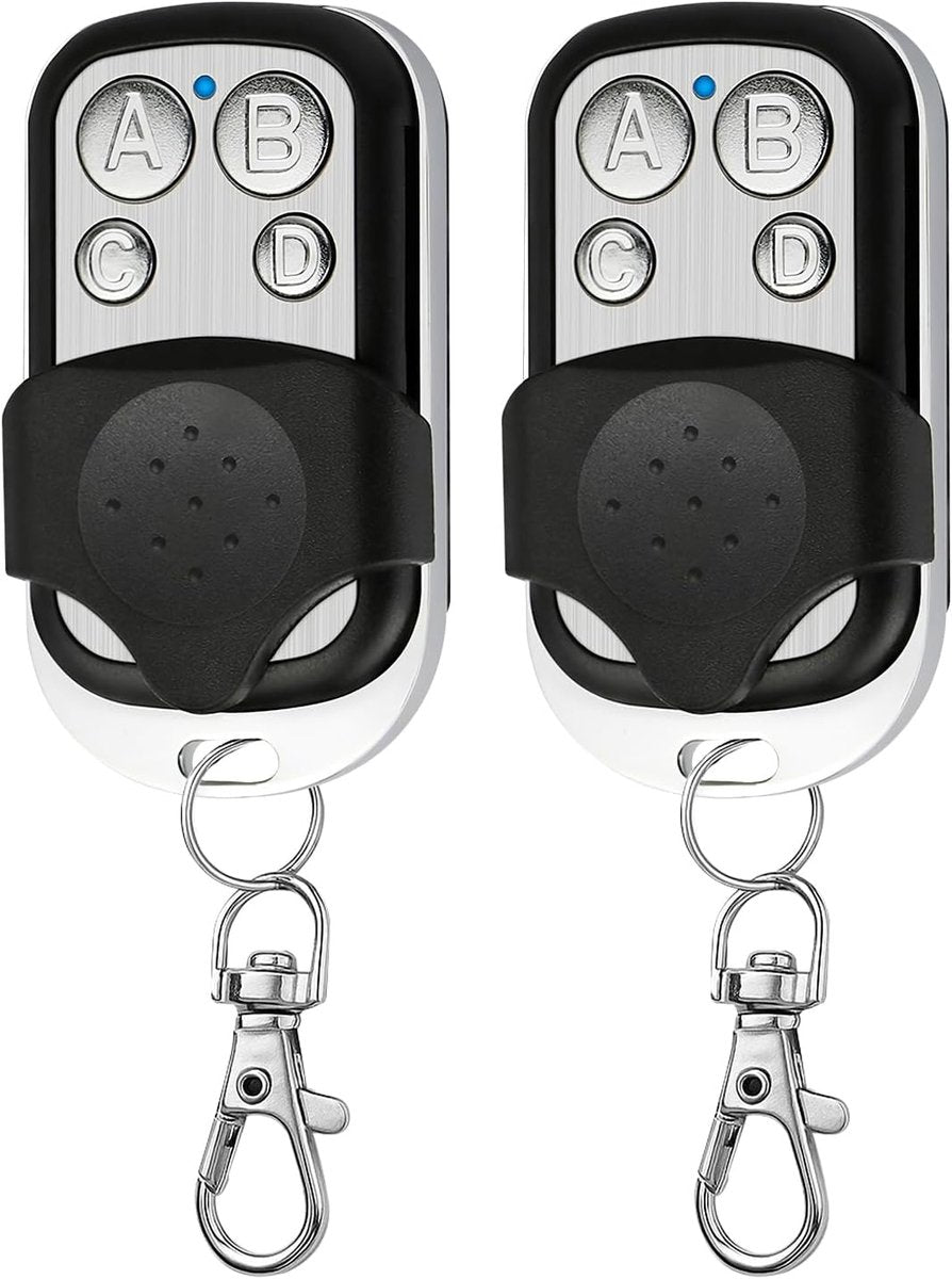 2 pieces - 433 MHz - Remote control - Garage door openers - Remote control for car garage door - universal garage door remote control - automatic garage door remote control - for car garage door - with keychain - 4 channels