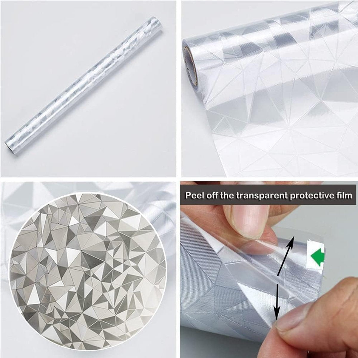 Window Film - Self-Adhesive Window Film - Window Privacy Film - Frosted Glass - Privacy Film - Sun Protection & Insulating - Privacy - Glue-free adhesive film for windows and bathroom - 45 x 200 cm