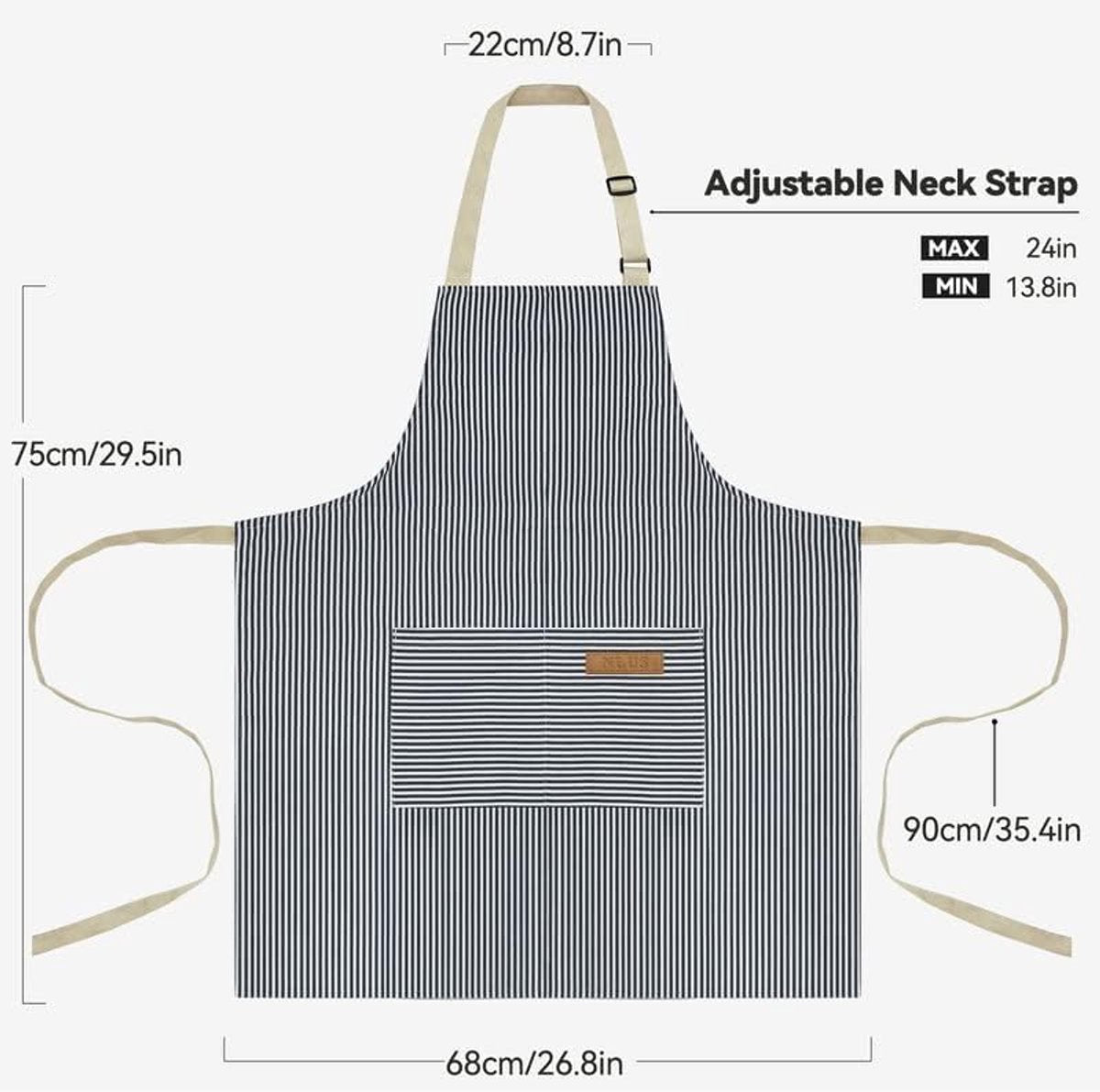 Kitchen Apron - 2 Pieces - Professional Cooking Apron - for Ladies and Gentlemen - Catering Apron - Easily Adjustable - BBQ Apron - Pottery Apron - Cooking Kitchen Aprons - kitchen cooking aprons - soft chef apron with 2 pockets - blue / pink