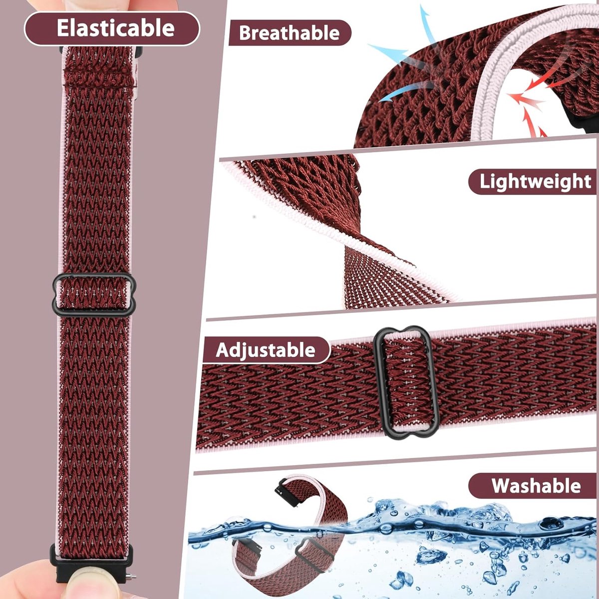 Watch Strap - 3 Pieces - Watch Strap - 20mm Watch Strap - Adjustable - Watch Strap - Replacement Strap for Men and Women - Smartwatch Straps - Easy to Change Yourself