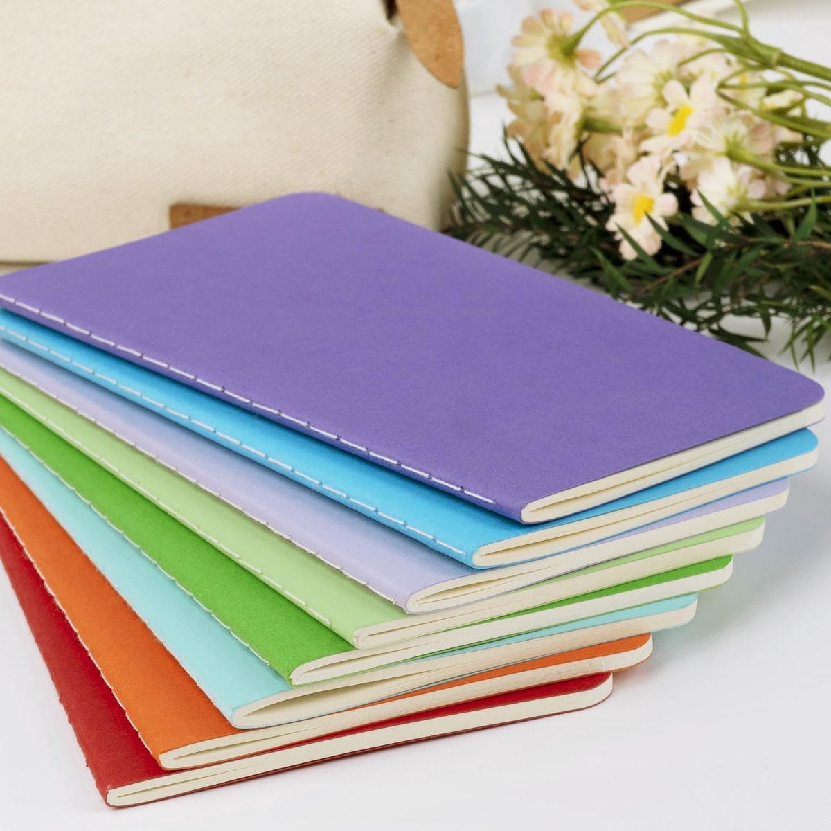 notebooks - 22 pieces - Notebook - Lined A6 size notebooks - Lined school notebook - Lined paper - A6 size - 60 pages - Lined
