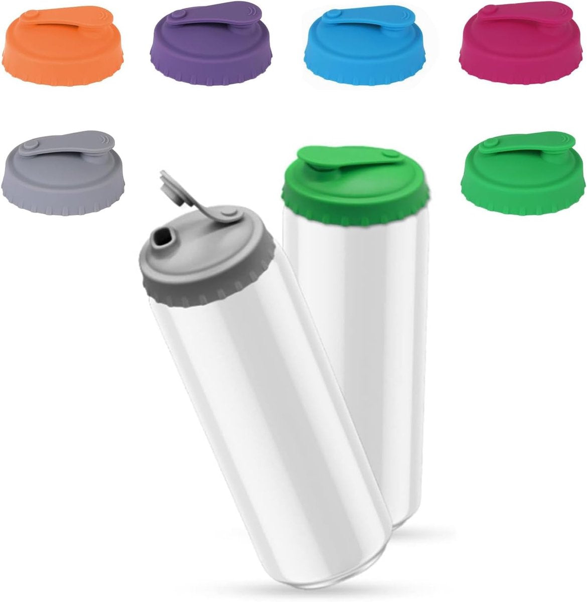 Can Cover - 6 Pieces - Silicone Soda Cans - Can Closer - Silicone Can Lids - Drink Protector - Dust and Spill Anti - Insect Anti - Easy to Clean - Reusable - Fits All Cans - Freshness Cap - 6 Colors