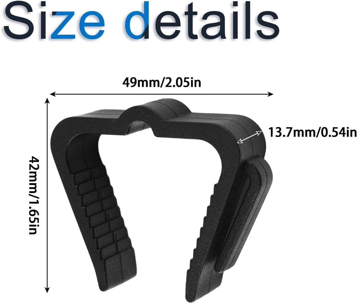 30 pieces - Christmas lighting clips - Light clips - Plastic clips - Lighting hooks - Party lighting clamps - festive string lights clips - hooks - for party decoration, gutter, fencing, roof edge - 49*42*13.7 mm - black