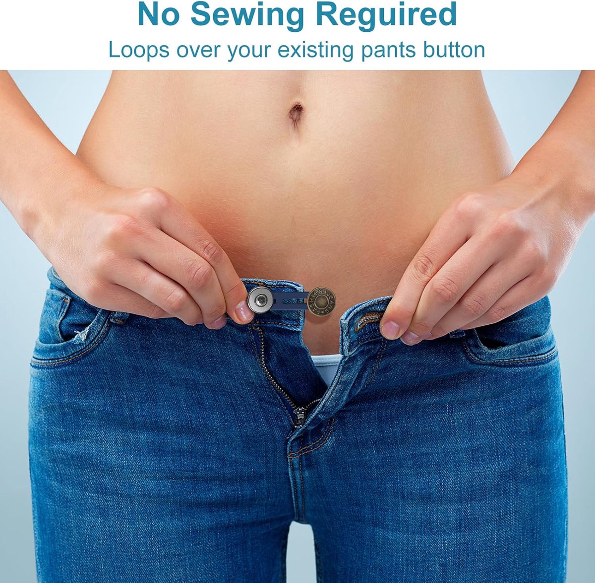 pieces jeans button extenders - Buttonhole Extender - Trouser Widening Button - Waistband Extenders - Unisex - Instant Waist Extender Buttons - Trouser Extender - Jeans Trouser Extender - No Sewing Required Jeans Waist Extenders