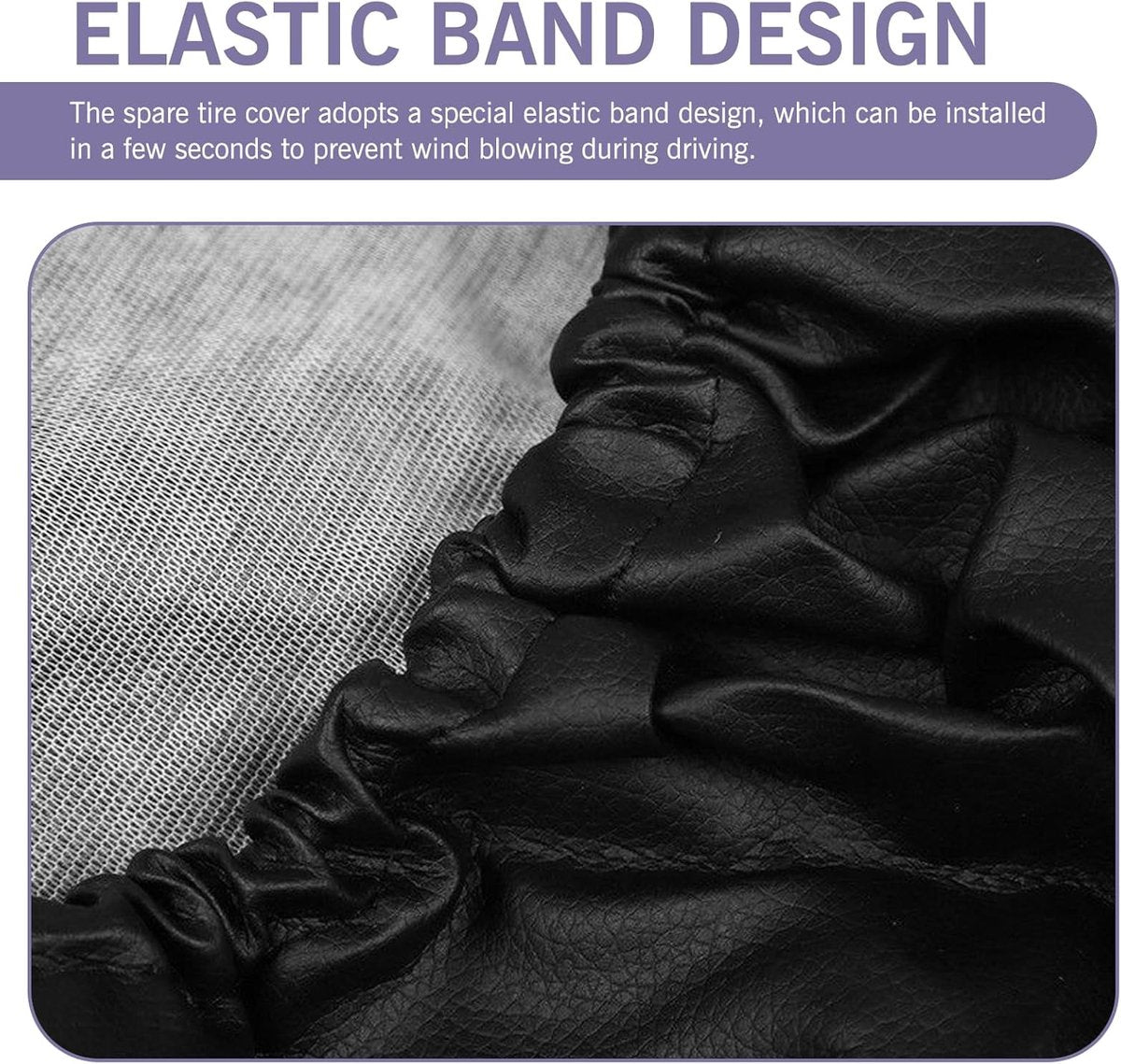 Tire cover - 17 inch - Tire covers - Spare tire cover - Tire dust cover - Spare wheel dust cover - Car tire protective cover - Spare wheel protective cover - Tire storage cover - PVC leather - Dust cover - suitable for tire diameters 80-83 cm - Black