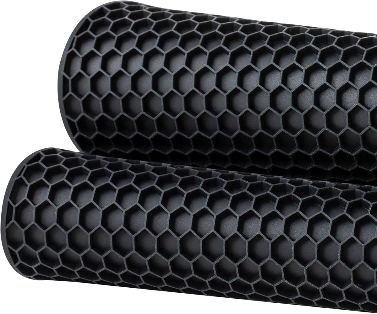 Silicone Pot Holders - Round - Pot Holders - Glass Coasters - Heat-Resistant Pot Holders - For Pots and Pans - Insulation Mats - Durable Non-Slip - Heat-Resistant Mats - Durable Flexible - Black