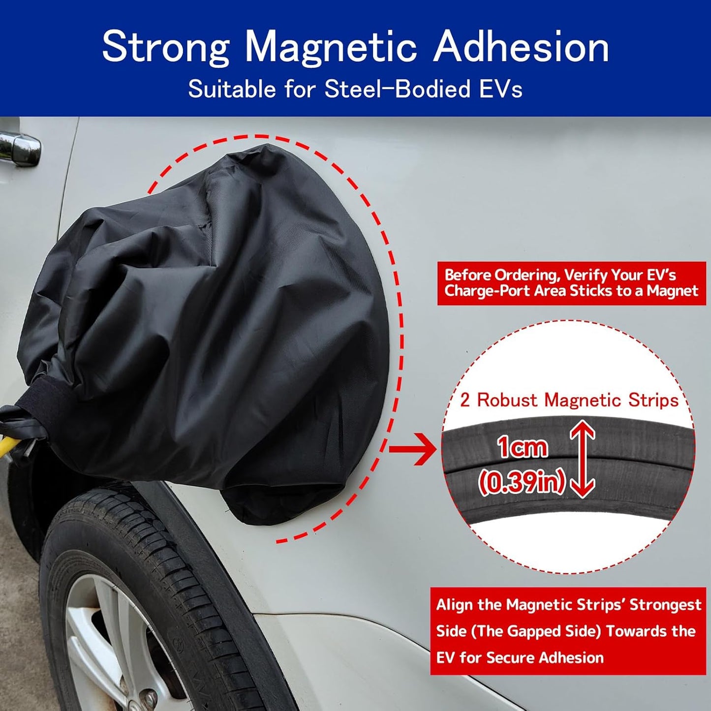 Electric Vehicle Charging Port Protector Compatible with Outdoor Charging Connector