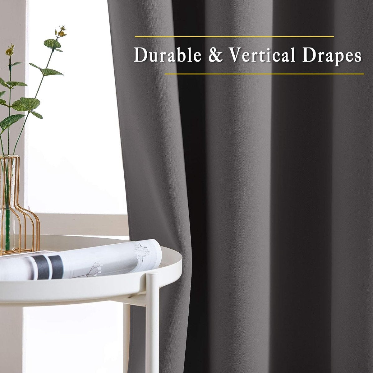 Curtain - Luxury, Blackout - 150*200 cm - Gray - 1 Piece - ready-made - with holes