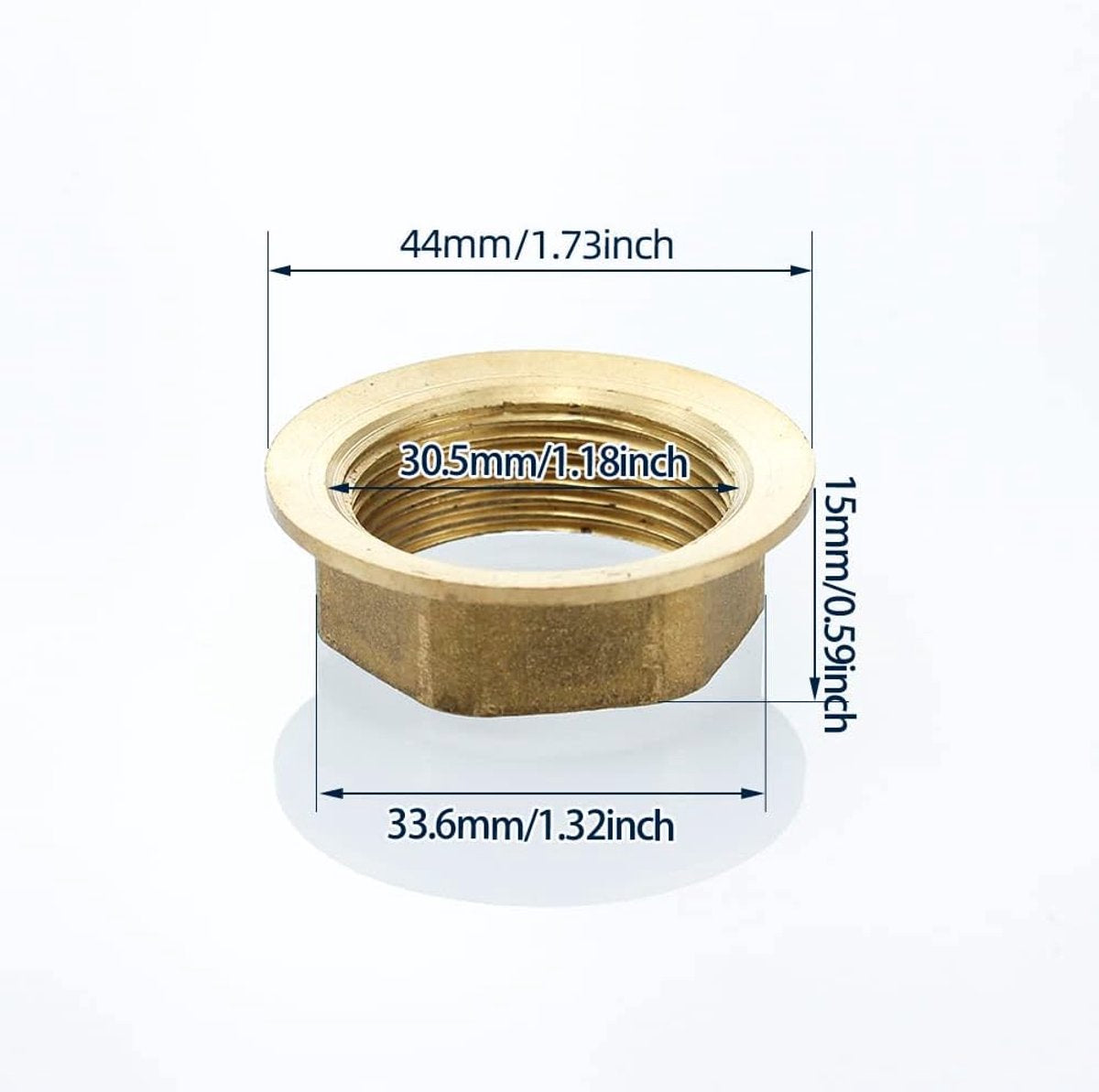 Extension Threaded Pipe - 2 Pieces - M32 x 150mm - Threaded Fasteners - Threaded Connecting Rod - Gold - Copper - For tap installation accessories