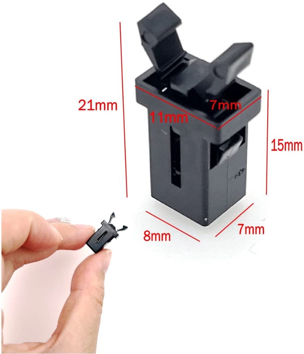 Lock - 12 Pieces - Lock - Plastic - Press Type - Trash Can Lock Replacement - Universal Touch Bin Lid Clamps - Trash Can Lock - Trash Can Lock Repair - Suitable for Trash Cans - 1.1*1.5cm - Black