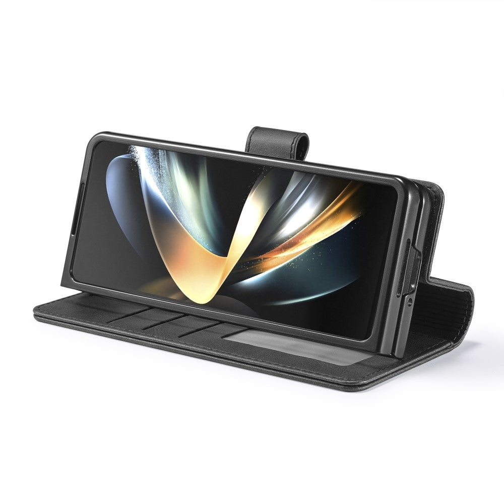 Compatible with Samsung Galaxy Z Fold6 5G Phone Case Cover with Kickstand - Black