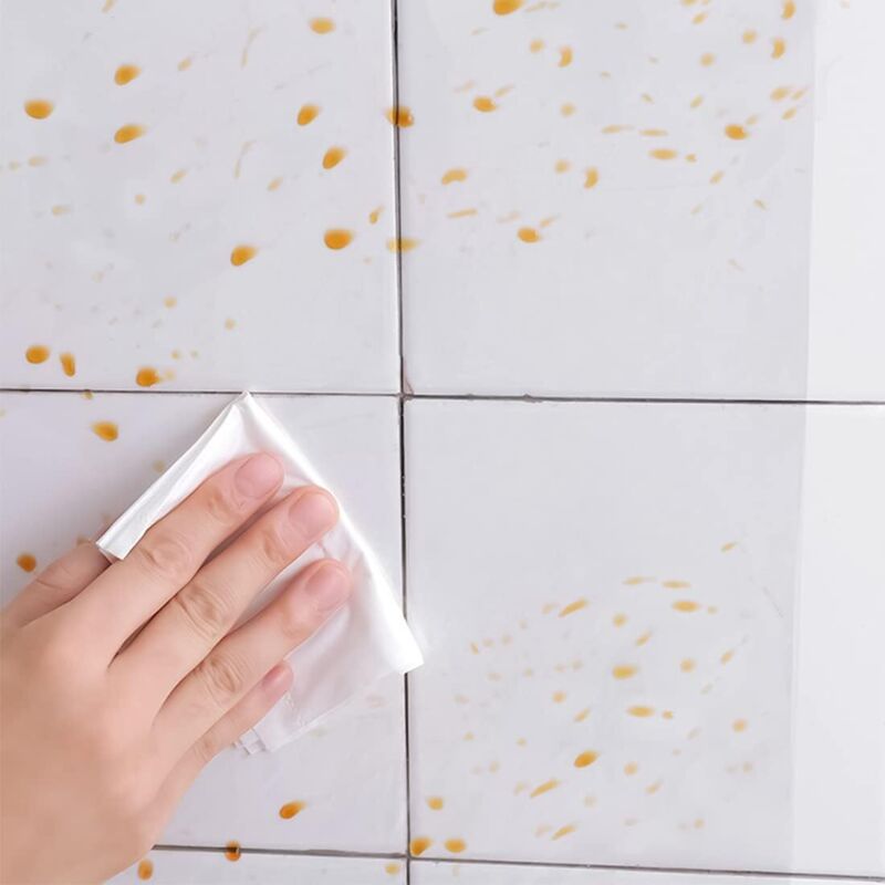 Oil-Resistant Waterproof Vinyl Roll, 45x500cm, Transparent Self-Adhesive Film for Kitchen Wall and Furniture Protection, Decorative Film