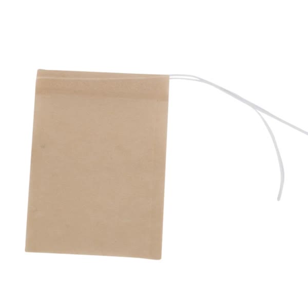 500-Pack Tea Filter Bags, Disposable Paper Tea Bag with Drawstring for Loose Tea, Coffee (Natural Brown)