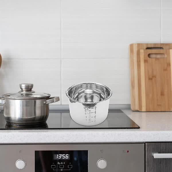 Stainless Steel Pressure Cooker Inner Pot 6L Compatible with Rice Cooker