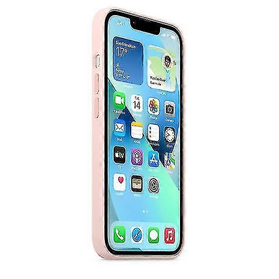 iPhone 13 Case MagSafe Compatible Silicone Cover Chalk Pink