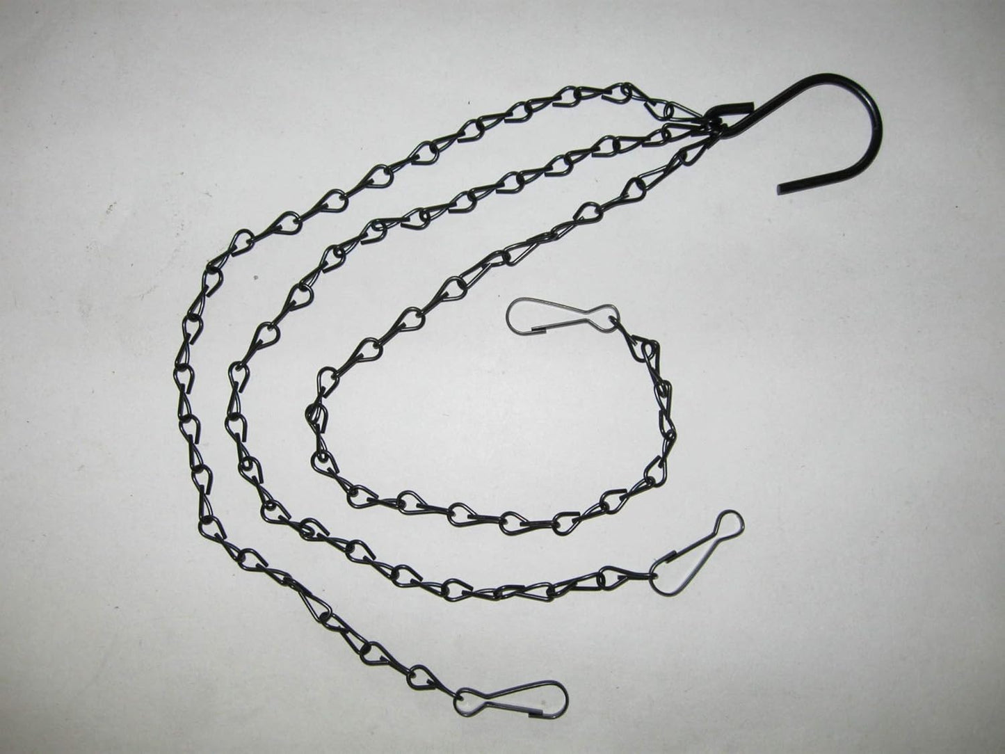 3-Pack Hanging Chain Set, Replacement Chain, Metal, Hanging Basket, Chains, Garden, Flower Pot, Plant Hanger with Clips and Hooks for Bird Feeder