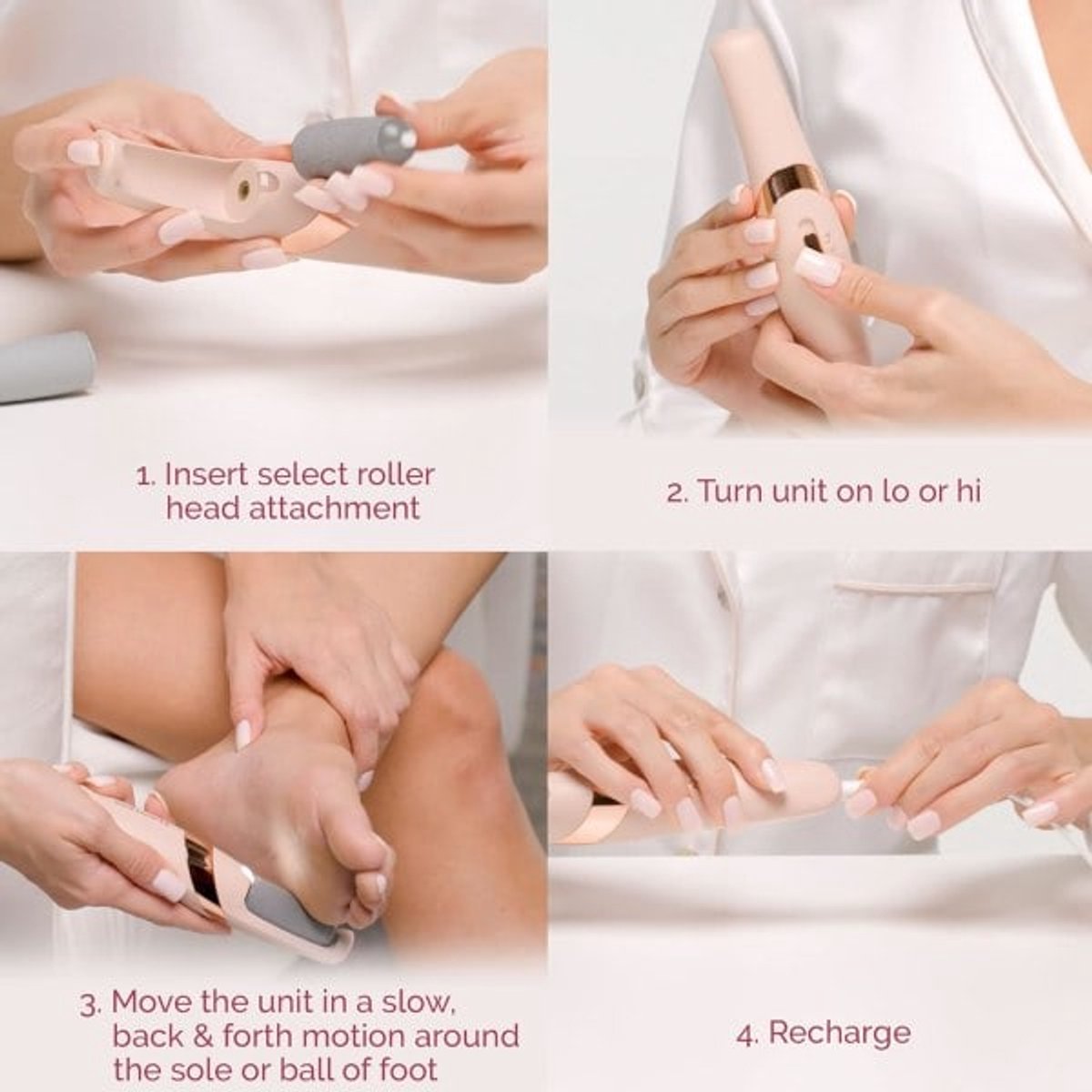 Foot Repair - Rechargeable Electric Callus Remover - Removes Dry Skin - For Smoother Feet