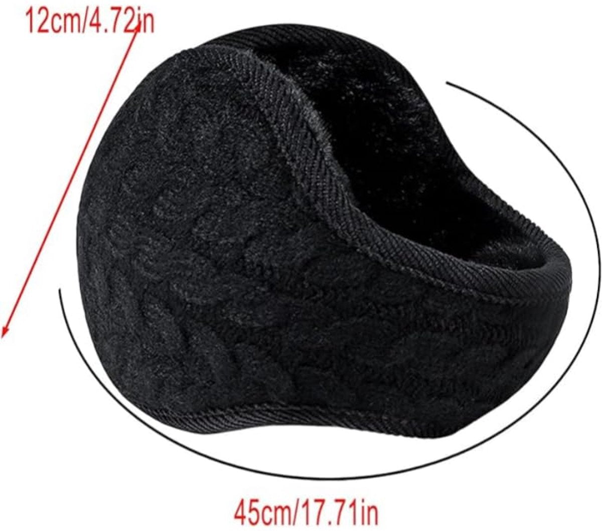 Earmuffs - Knitted Earmuffs - Earmuffs for Adults - Warm Earmuffs - Warm Winter Earmuffs - Foldable - Suitable for Outdoor Activities for Men and Women (White)