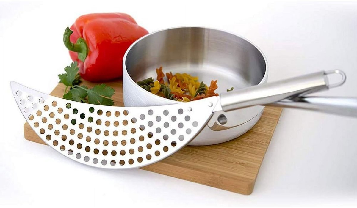 Colander - Stainless steel colander with handle - Kitchen colander - Multifunctional draining rack - Stainless steel kitchen colander
