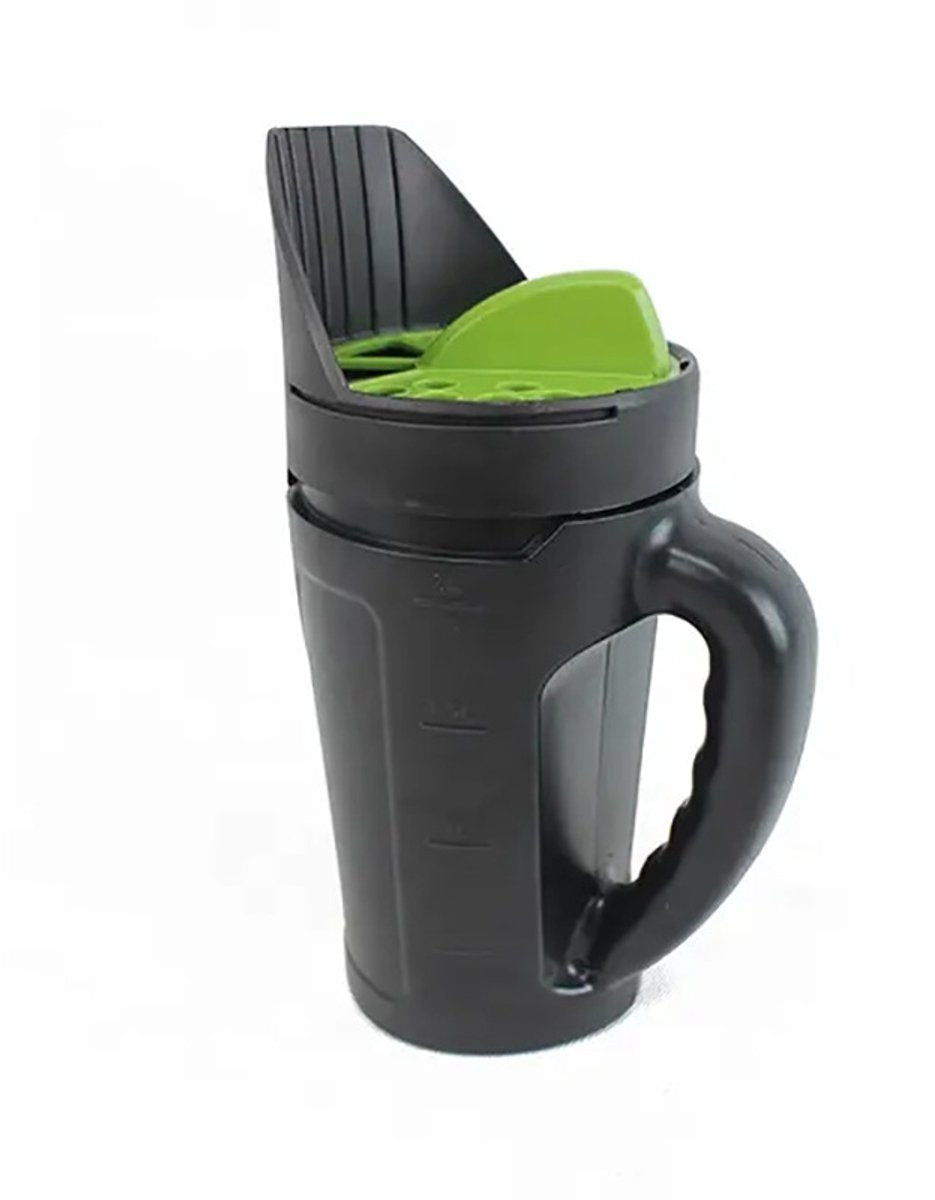 Hand spreader for seed and salt - planting machine for vegetable seeds - spreader for snow salt - adjustable outlet (3 positions) - including scoop - 2.5 liters - For lawn, garden and driveway