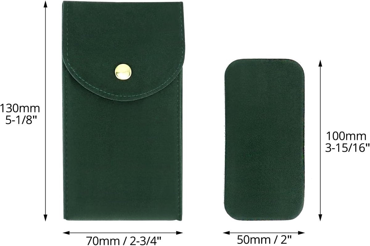 Watch Storage Bags - 4 pcs - Watch Travel Bag - Thickened Double-Sided Fleece Watch Envelope - Jewelry Pouch with Snap Closure - Storage Bag - Watch Pouch with Microfiber Flap