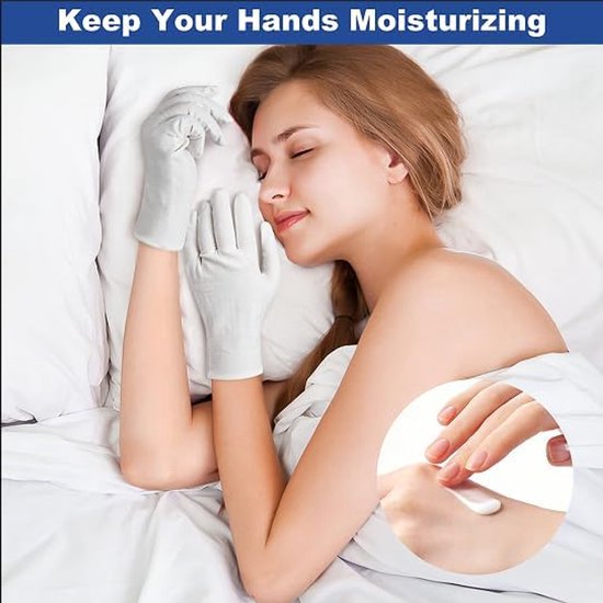 Gloves - 4 pairs - White cotton gloves - Suitable for dry hands - Can be worn while sleeping - High-quality cotton gloves - Unisex white gloves - Gloves with rounded corners