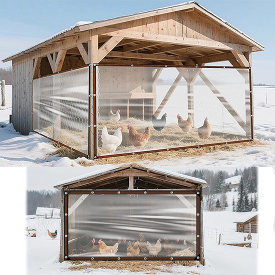 Transparent tarpaulin with eyelets, transparent tarpaulin for outdoor use, waterproof film, woven tarpaulin, canvas, awning, durable, weatherproof, multifunctional tarpaulin 3 x 3m